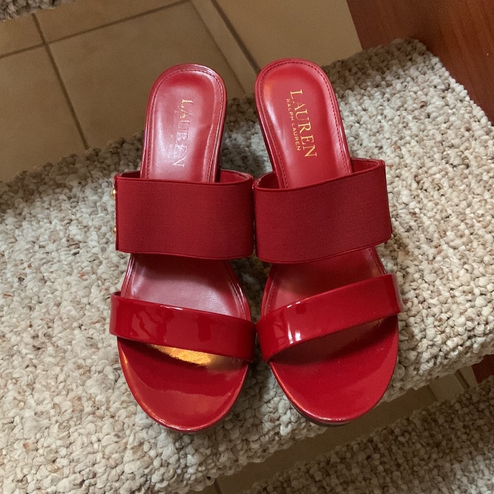 Ralph Lauren Red Heels - Picture 2 of 6